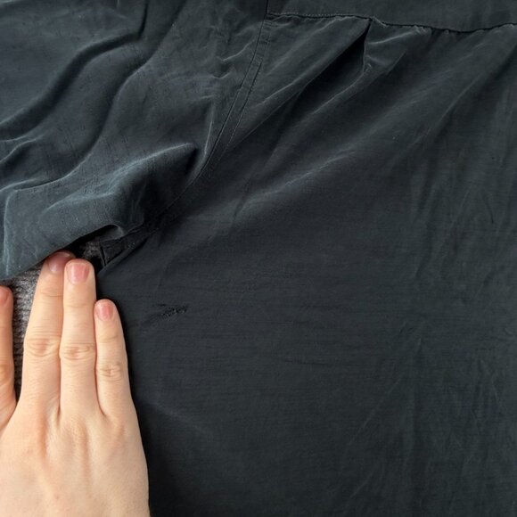 Quiksilver Short Sleeve 2XL Black Button Up Mens Solid Skate Pocket Shirt Spread - Picture 15 of 16